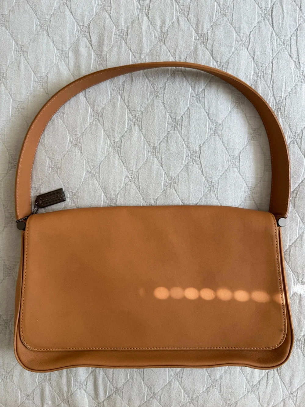 Vintage Coach Caramel Leather Shoulder Bag